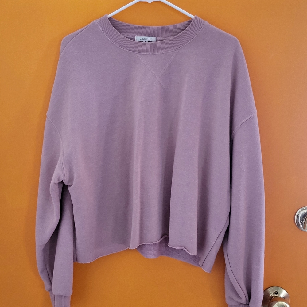 Z supply blush pink sweatshirt pants set L